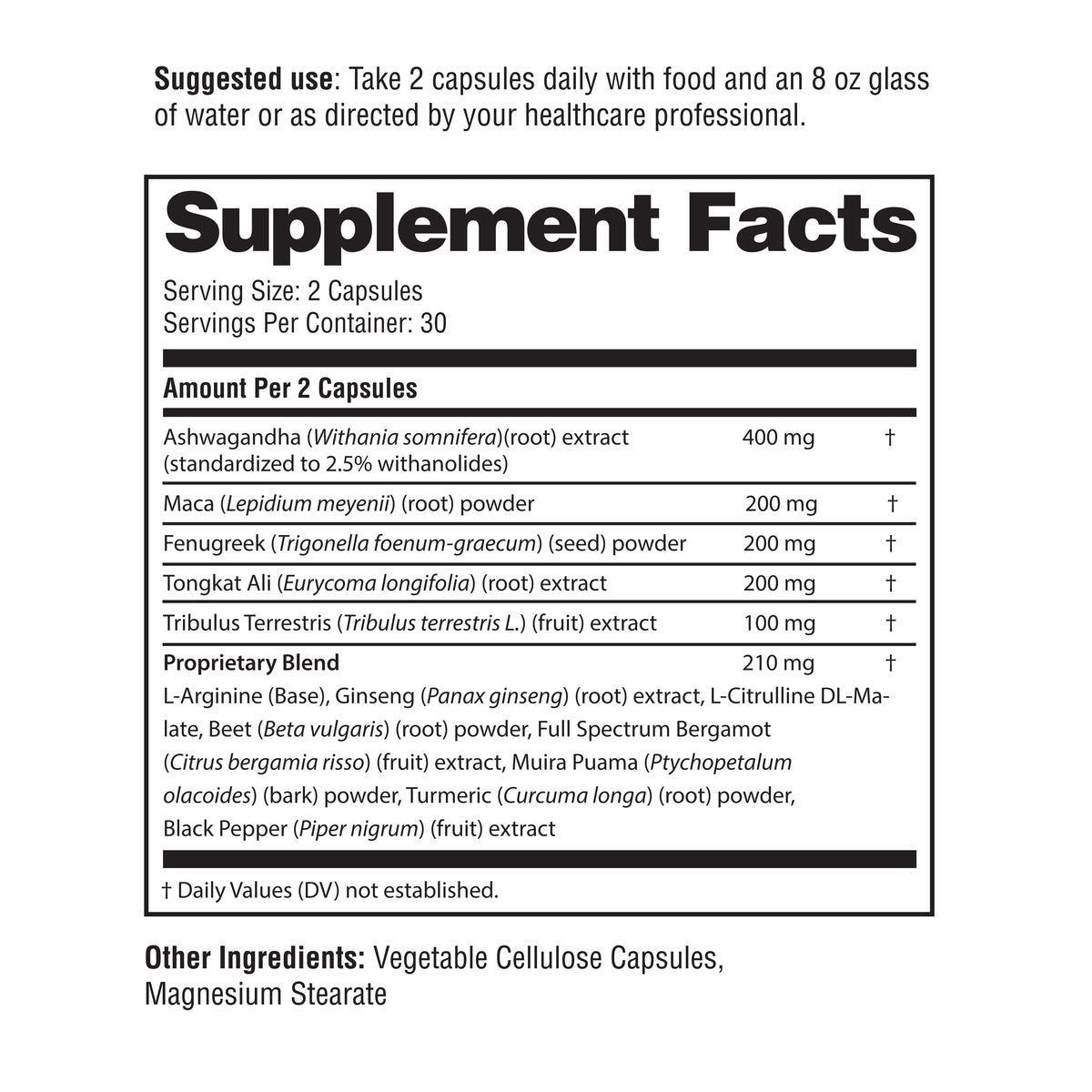 Ashwagandha Maca Capsules - 60 Ct