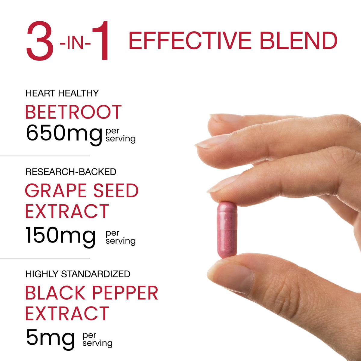Beet Root with Grape Bioperine® - Capsules 60 Ct