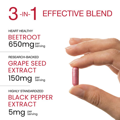 Beet Root with Grape Bioperine® - Capsules 60 Ct