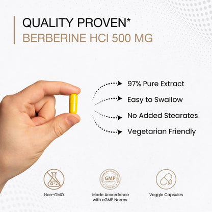 Berberine HCl - Capsules 60 Ct