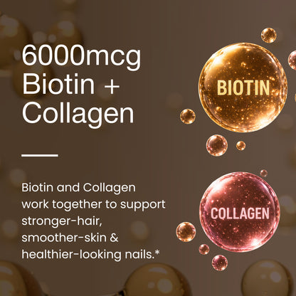 Biotin with Collagen & Keratin Capsules – 60 Ct
