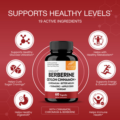 Berberine Cinnamon Capsules - 60 Ct
