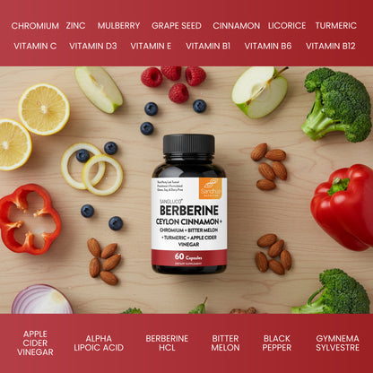 Berberine Cinnamon Capsules - 60 Ct