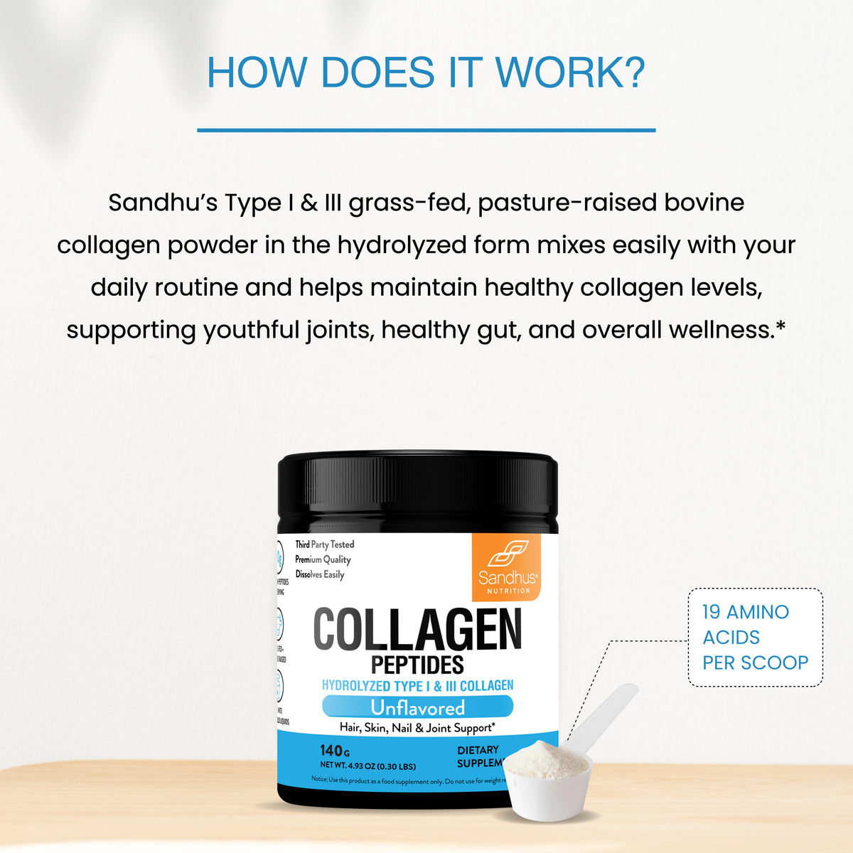 Collagen Peptides Unflavored Powder, Trial Pack