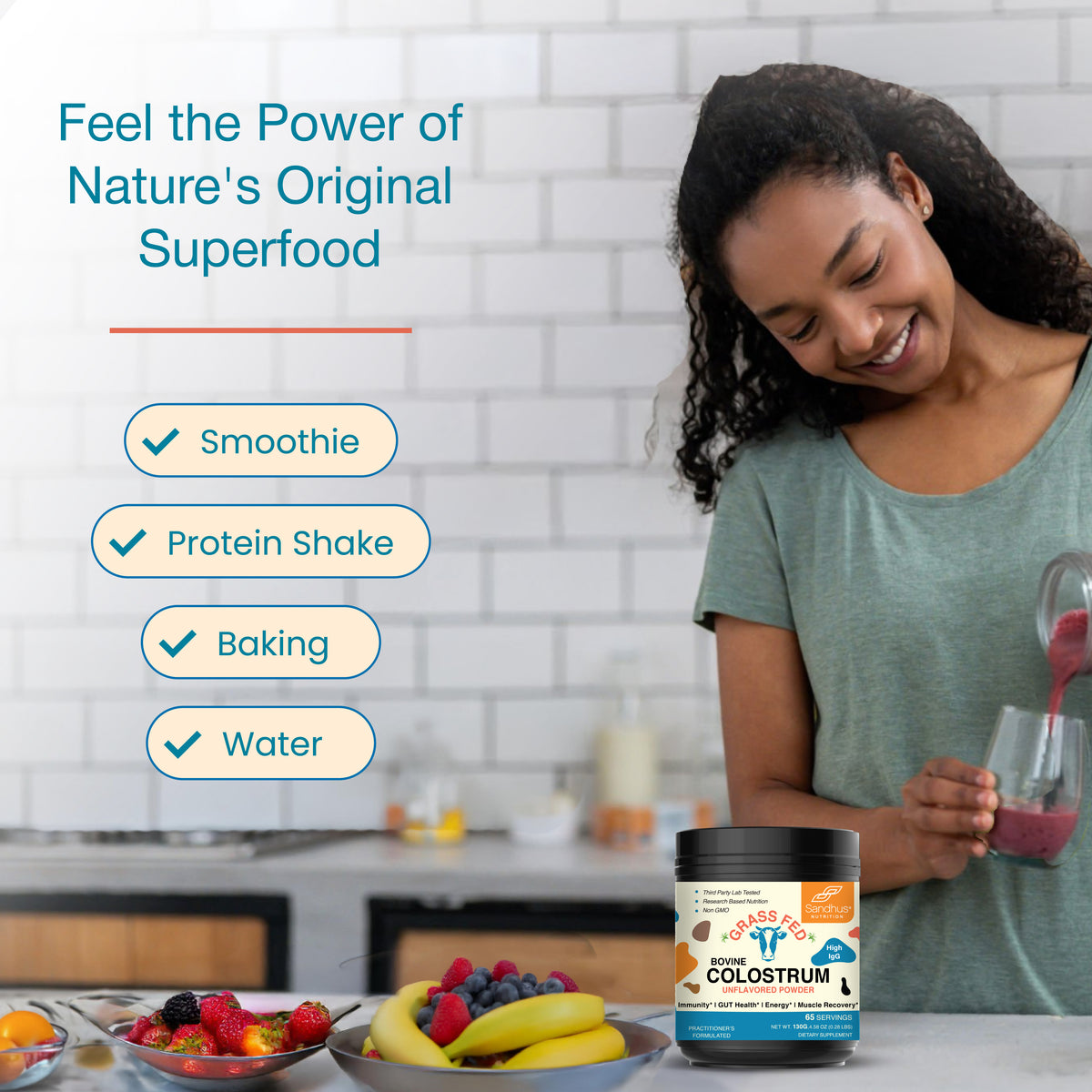 Bovine Colostrum Powder – Cow’s Nutrient-Rich “First Milk” with High IgG