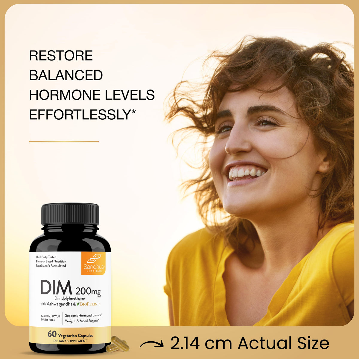 DIM with Ashwagandha and Bioperine® - Capsules 60 Ct