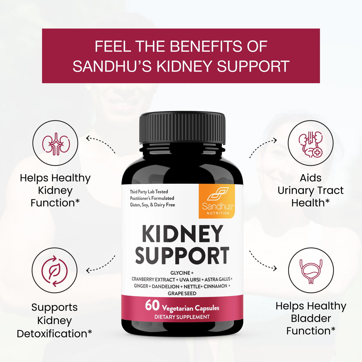 Kidney Support with Glycine & Cranberry Extract