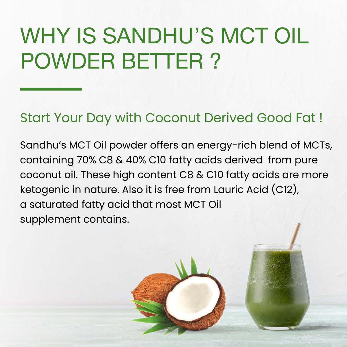 MCT Oil Powder with Prebiotic Fiber, Unflavored, 35 Servings