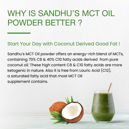 MCT Oil Powder with Prebiotic Fiber, Unflavored, 35 Servings