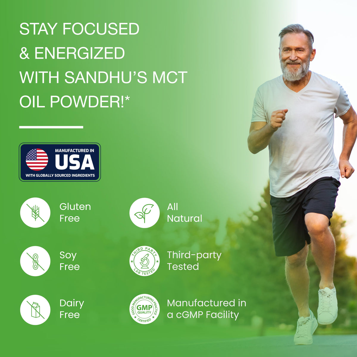 MCT Oil Powder with Prebiotic Fiber, Unflavored, 35 Servings