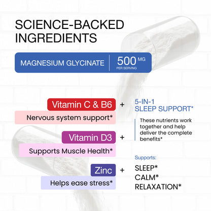 Magnesium Glycinate 500 mg Capsules – 120 Ct