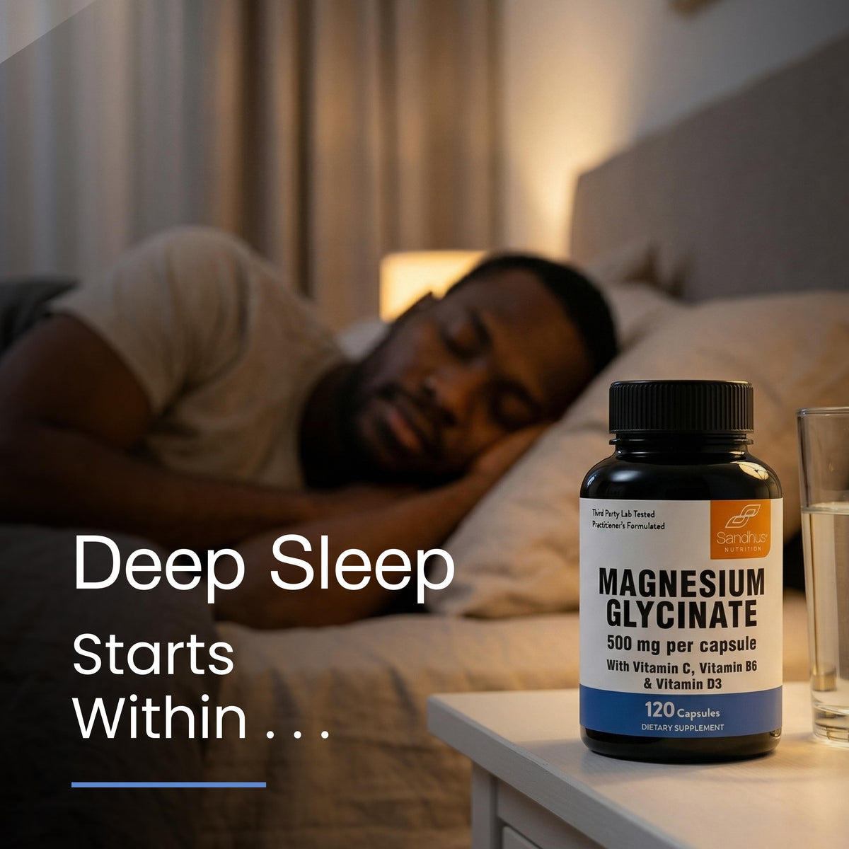 Magnesium Glycinate 500 mg Capsules – 120 Ct