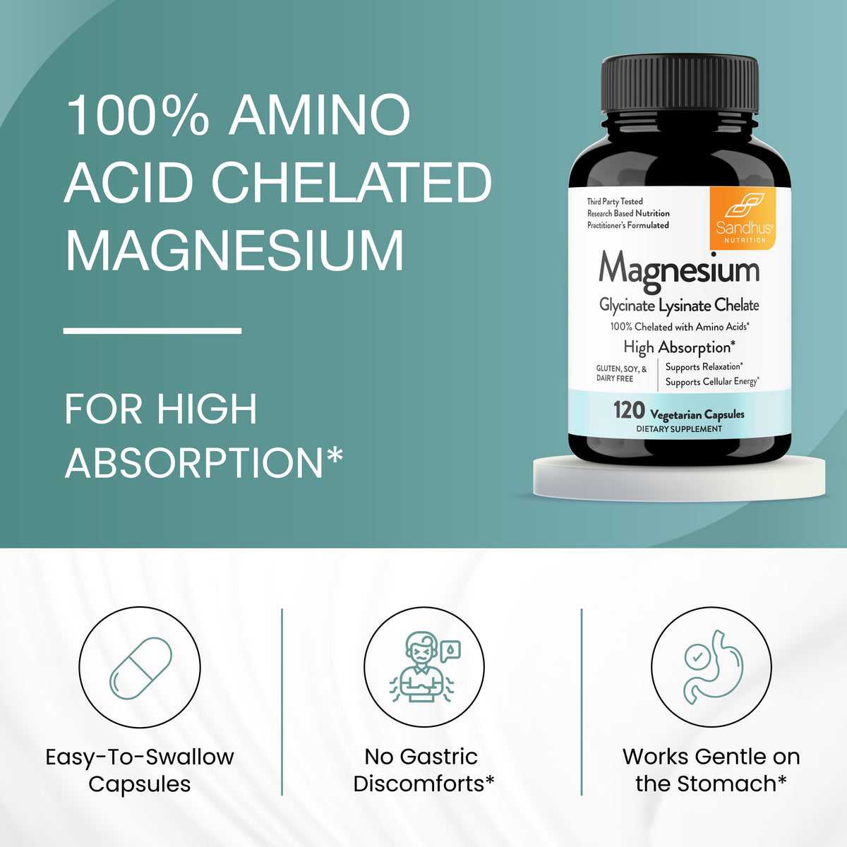 Magnesium Glycinate Lysinate - Capsules 120 Ct