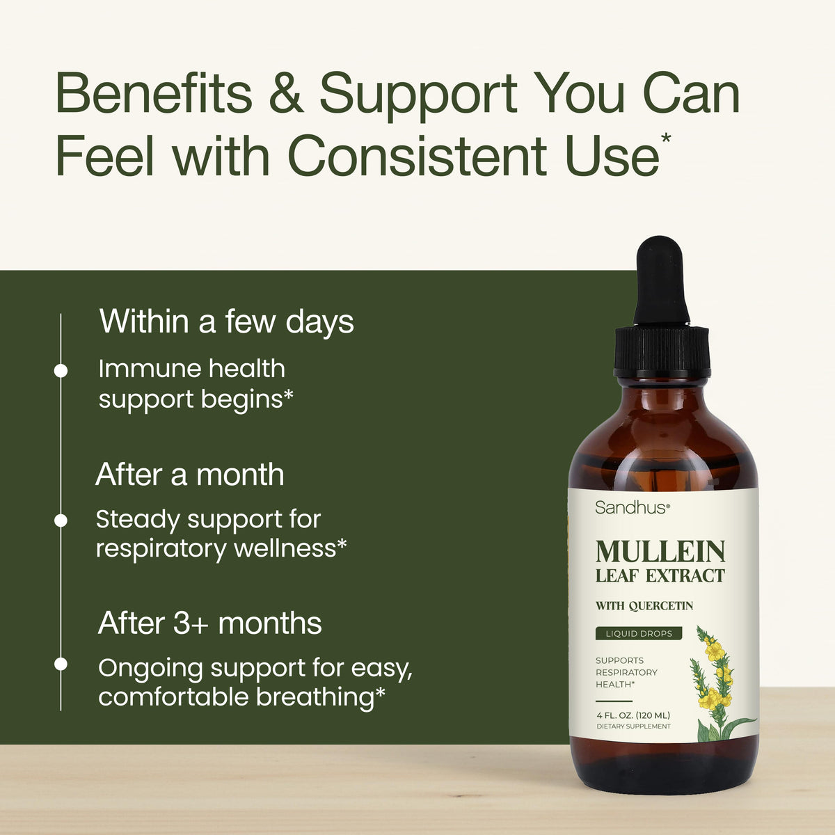 Mullein Leaf Extract with Quercetin Liquid Drops