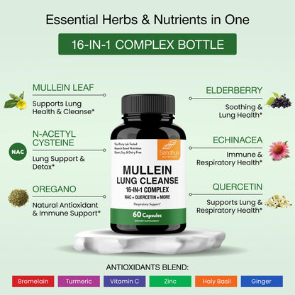 Mullein Lung Cleanse Capsule - 60 Ct