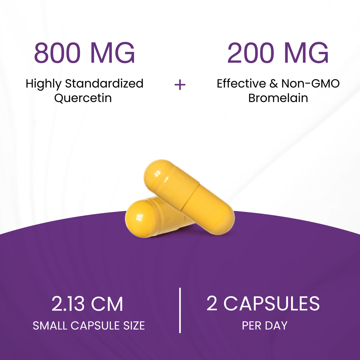 Quercetin with Bromelain - Vegetarian Capsules 120 Ct