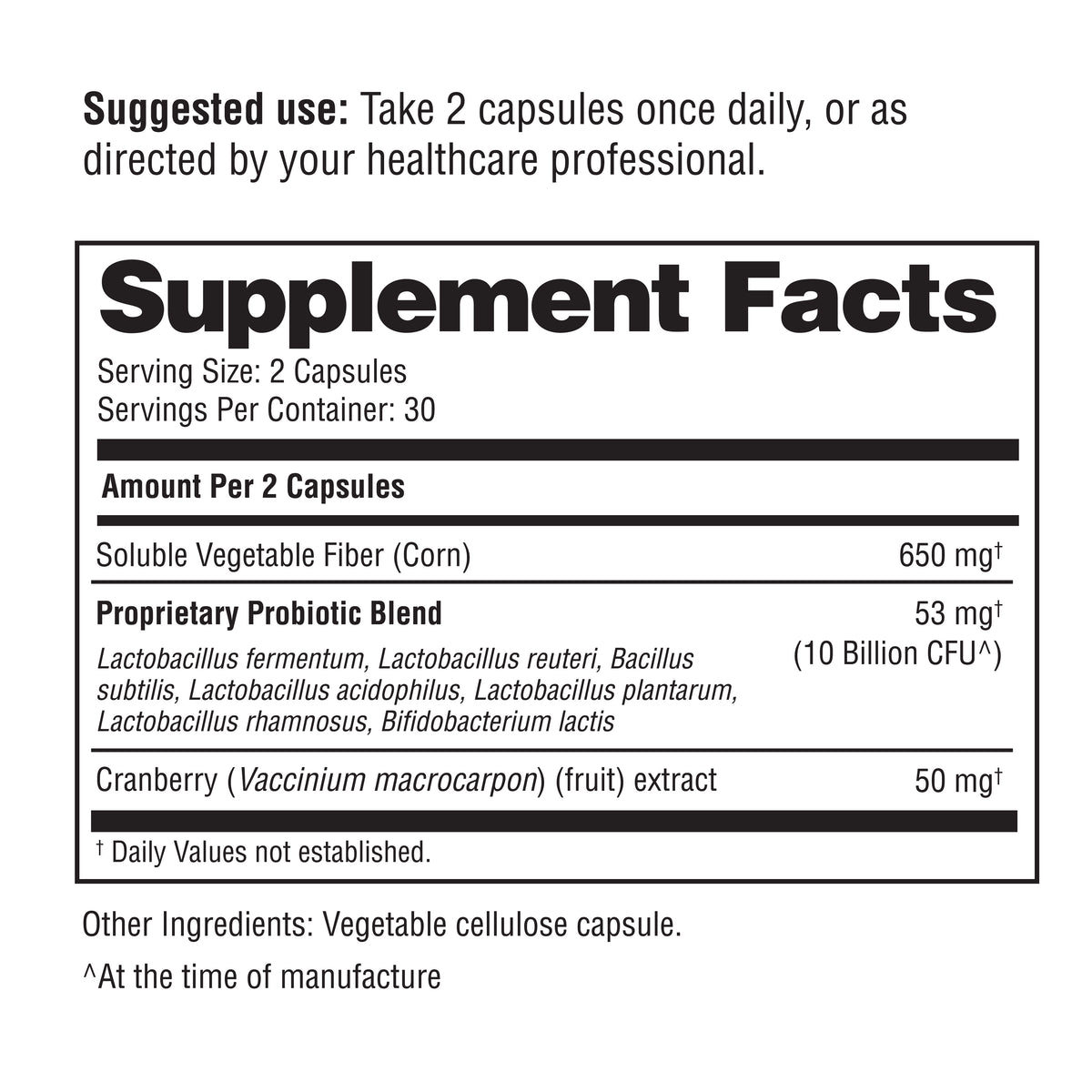 Vaginal Probiotic Capsules – 60 Ct