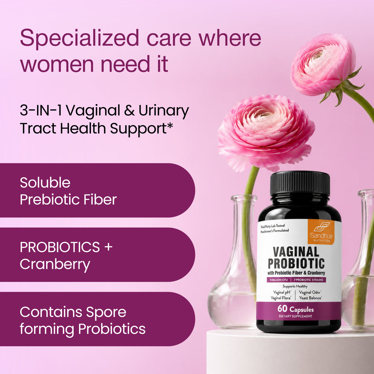 Vaginal Probiotic Capsules – 60 Ct