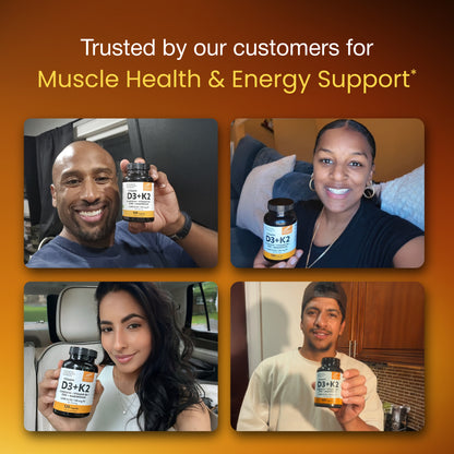 Vitamin D3+K2 Supplement with Quercetin - 10000 IU D3, 120 mcg K2 - 60 Ct