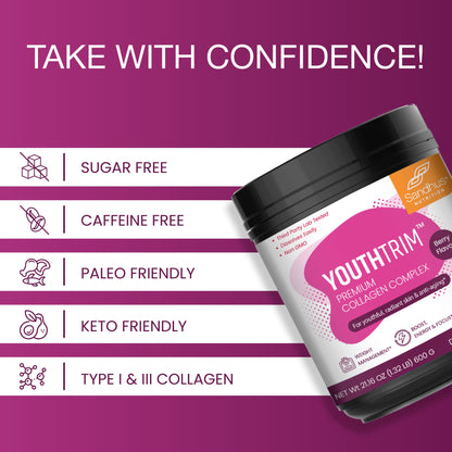 YouthTrim Debloat, Weight Loss Support, Berry Flavor Powder, 30 Servings