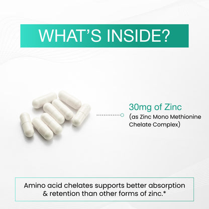Zinc 30 mg - Capsules 120 Ct