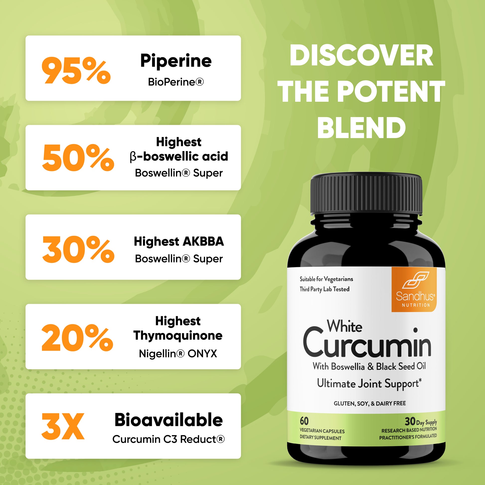 best curcumin supplement	best turmeric supplement	best joint supplement	black seed oil capsules	best bromelain supplement