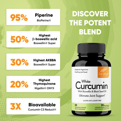White Curcumin with Boswellia and Black Seed Oil