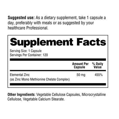 Supplement label with dietary supplement information and facts.