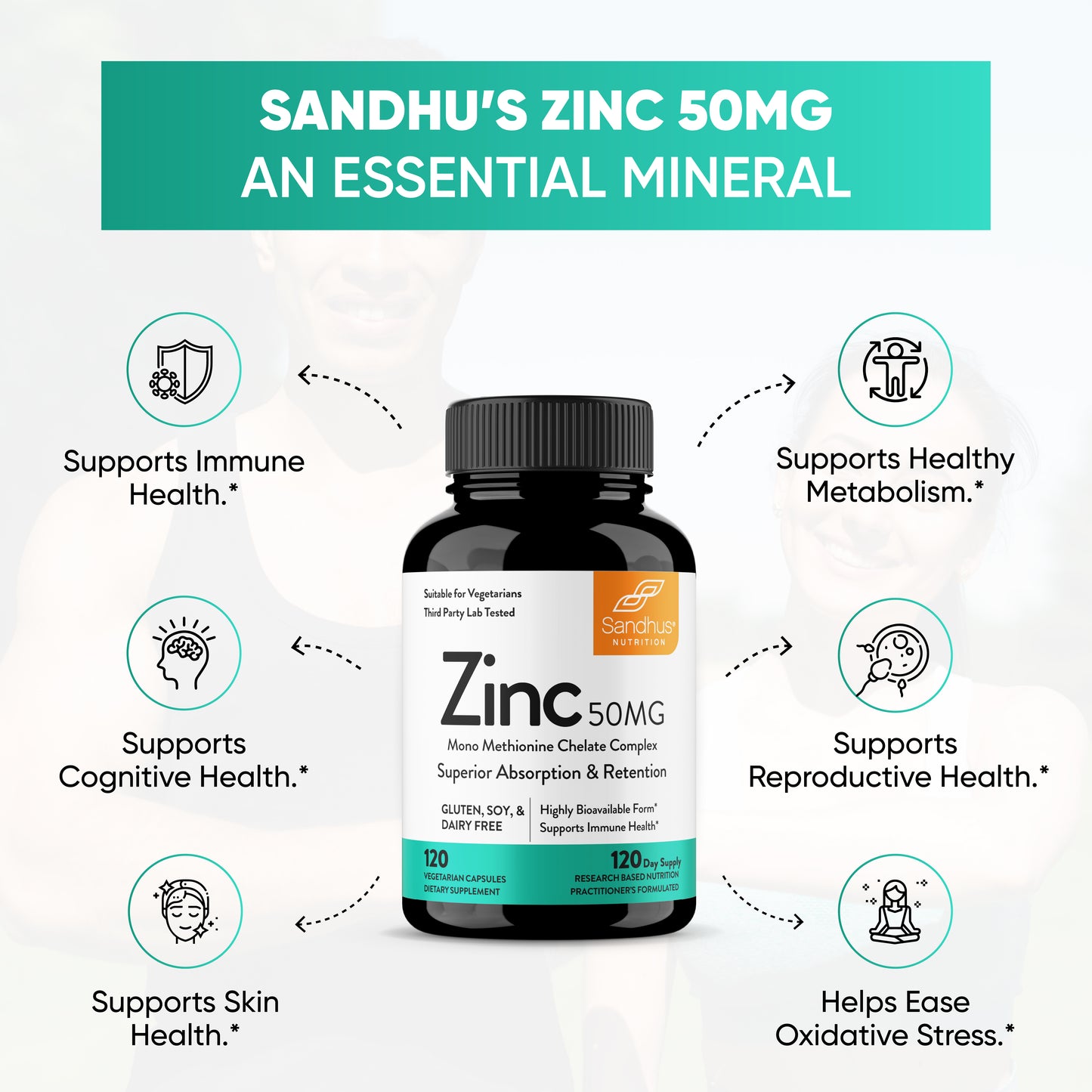 Zinc 50 mg - Capsules 120 Ct