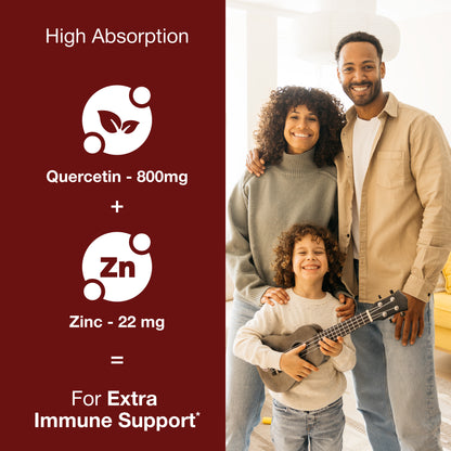 Family with child holding a guitar, supplement information on the side.