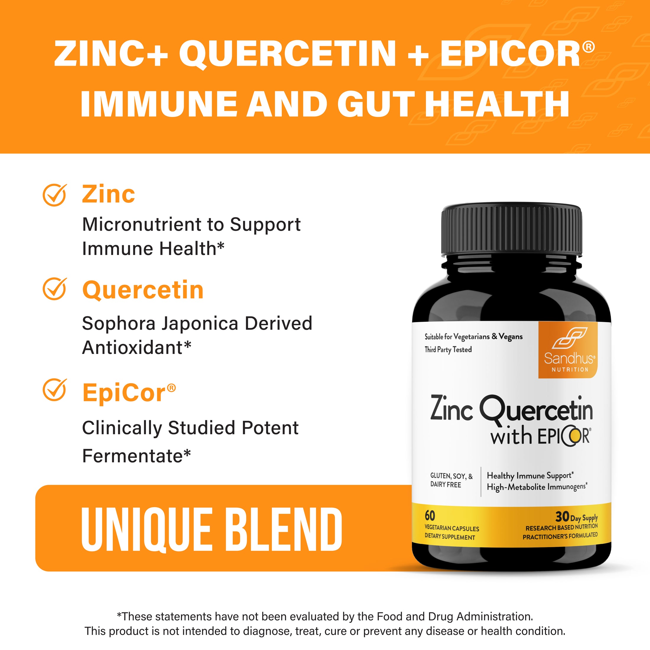 Buy Zinc Quercetin with Epicor Sandhus Sandhus Nutrition